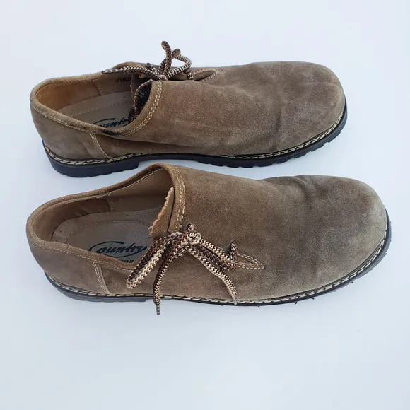 Country Maddox Julian Suede Side Lace Lug Sole German Shoes Size 12