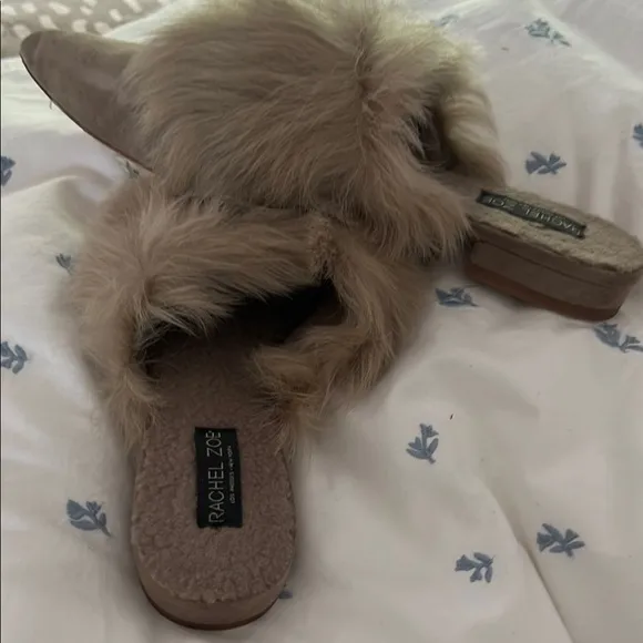 Cozy Faux Fur Slippers in Tan