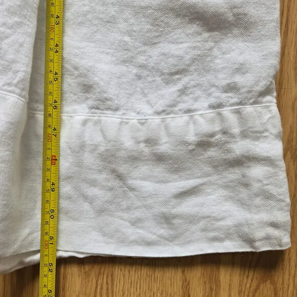 CP Shades   Garnett Hill Linen White Tiered Midi Dress XL Summer Boho Lagenlook