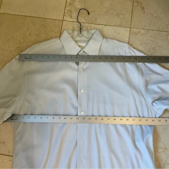 Craig Taylor Dress Shirt, French Cuffs, Luxury Designer and Fabric, Size 16.5 R