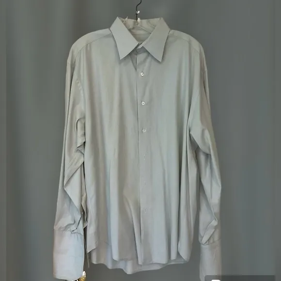 Craig Taylor Dress Shirt, French Cuffs, Luxury Designer and Fabric, Size 16.5 R