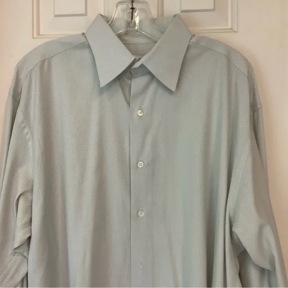 Craig Taylor Dress Shirt, French Cuffs, Luxury Designer and Fabric, Size 16.5 R