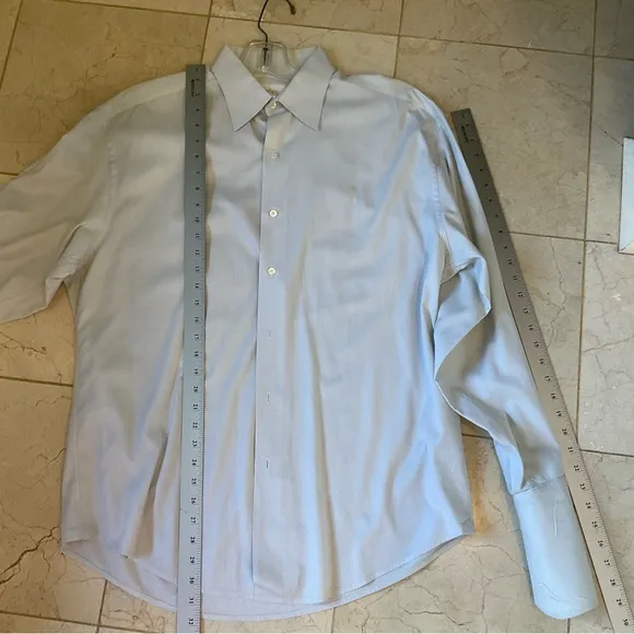 Craig Taylor Dress Shirt, French Cuffs, Luxury Designer and Fabric, Size 16.5 R