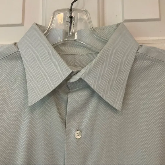 Craig Taylor Dress Shirt, French Cuffs, Luxury Designer and Fabric, Size 16.5 R