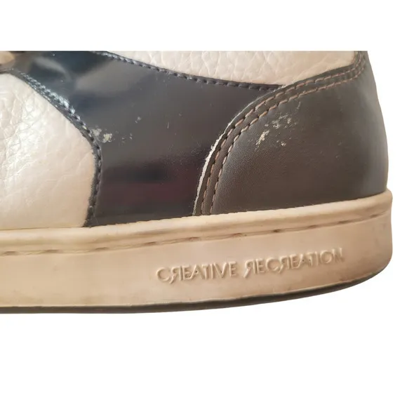 Creative Recreation Men's Gray White Leather Two Tone Lace Up‎ Low Top Sneaker