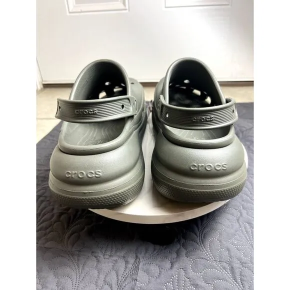 Crocs Iconic Classic Crush Clog 'Dusty Olive' Men's Comfy Shoes SZ 12:NWT/No Box