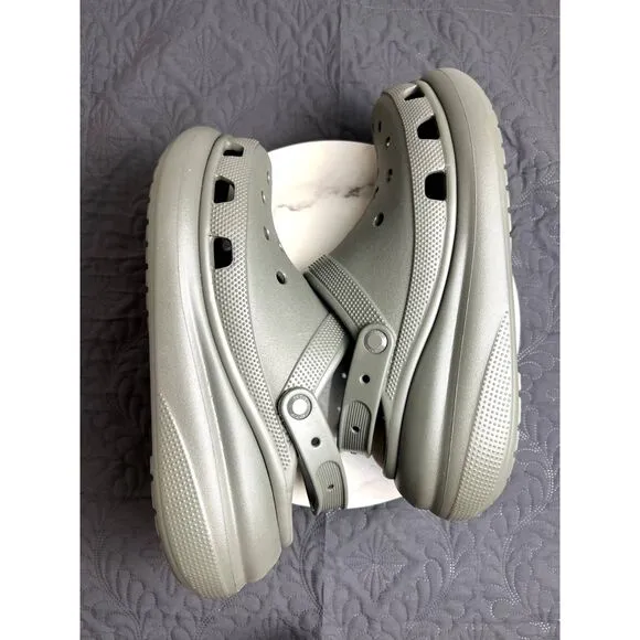 Crocs Iconic Classic Crush Clog 'Dusty Olive' Men's Comfy Shoes SZ 12:NWT/No Box