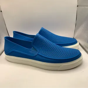CROCS MEN  INDOOR OUTDOOR BLUE SLIP-ON COMFY RUBBER SHOES SIZE 13