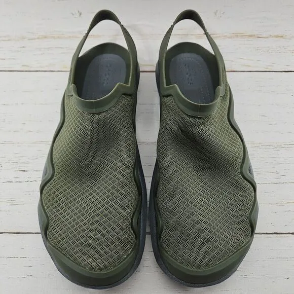 Crocs Mens‎ 8 Swiftwater Mesh Wave Sandals Shoes Green Outdoor Slip On 205701