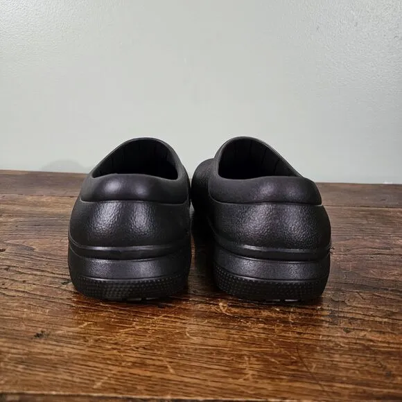 Crocs On The Clock Slip Resistant Work Slip On Shoes Black Unisex Mens 8