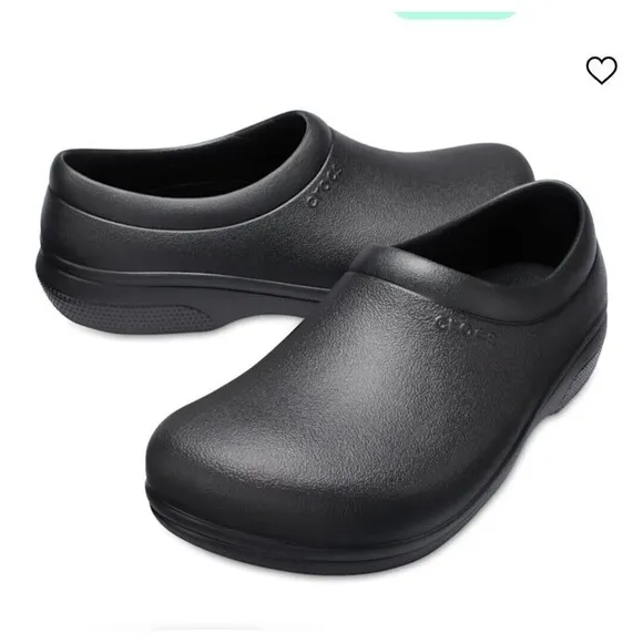 Crocs On The Clock Slip Resistant Work Slip On Shoes Black Unisex Mens 8