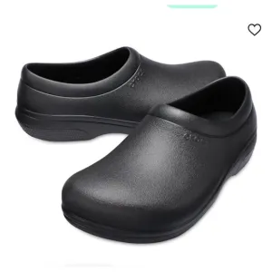 Crocs On The Clock Slip Resistant Work Slip On Shoes Black Unisex Mens 8