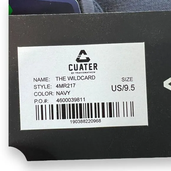Cuater By Travis Mathew The Wildcard Mens Sz 8.5 Navy‎ Blue Spikeless Golf Shoes
