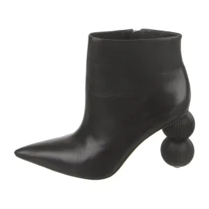 Cult Gaia Cam Black Leather Pointed Toe Ankle Boots 7.5