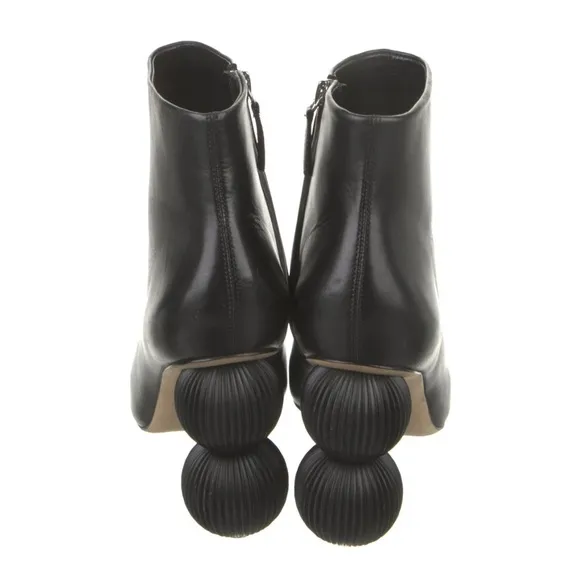 Cult Gaia Cam Black Leather Pointed Toe Ankle Boots 7.5