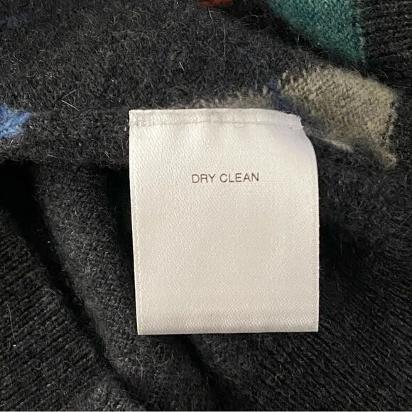Daniel Cremicieux Men’s 100% Cashmere Sweater V-neck Argyle Quiet Luxury Large