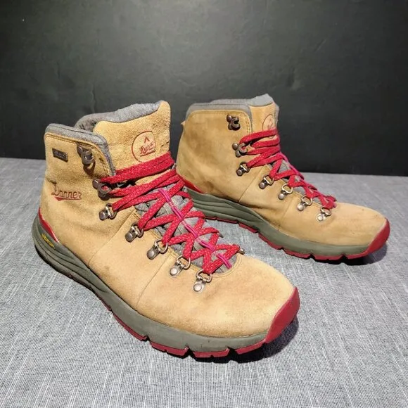 Danner Mountain 600 Boots Mens 9 D Brown Red Leather 4.5&quot; Hiking Boots 62241