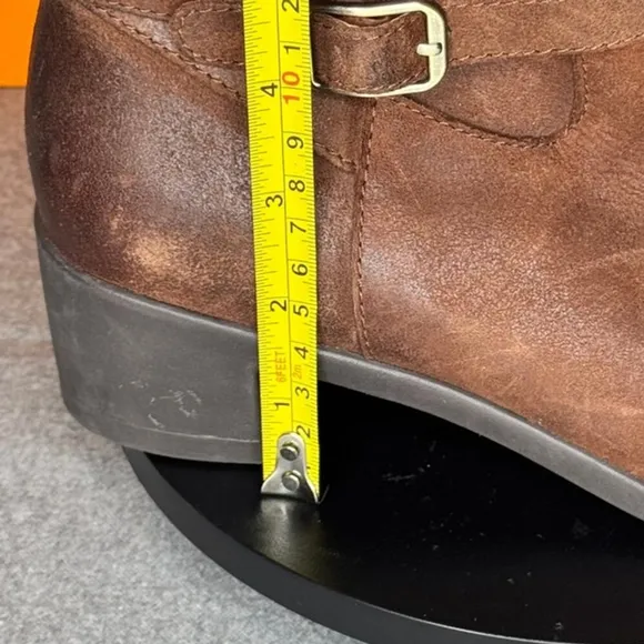 Dansko Cagney Brown Leather Buckle Strap Zip Heel Bootie Size EU 38 US 7.5 - 81