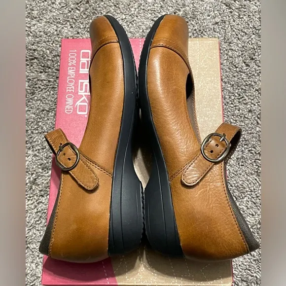DANSKO Fawna Mary Jane’s Shoes women’s size 7 Brown/Tan Velcro Buckle