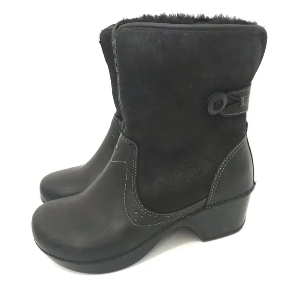 Dansko Harper fur Lined Clog Ankle Boots Size 40