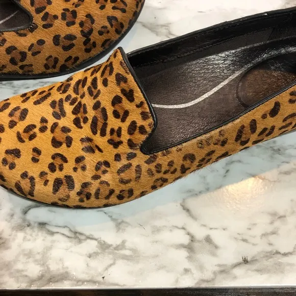 Dansko Olivia Leopard Print Calf Hair Loafer Size 38 EU (7.5/8 US)