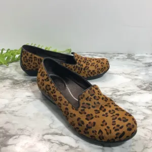 Dansko Olivia Leopard Print Calf Hair Loafer Size 38 EU (7.5/8 US)