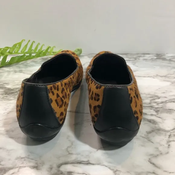 Dansko Olivia Leopard Print Calf Hair Loafer Size 38 EU (7.5/8 US)