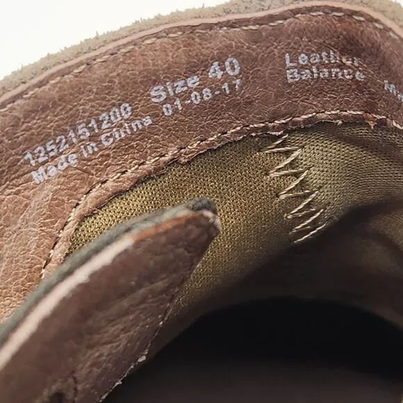 Dansko Women Shirley Wedge Ankle Boot Bootie Size 40 US 9.5 Brown Taupe Suede