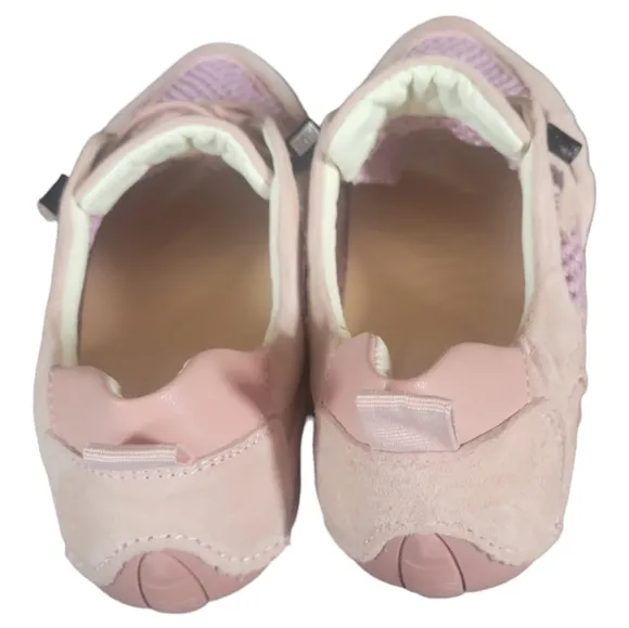 DBECK  Women's Suede and Mesh Upper Arch Airwalker Outdoor Pro Pink Shoes 39