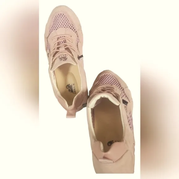DBECK  Women's Suede and Mesh Upper Arch Airwalker Outdoor Pro Pink Shoes 39