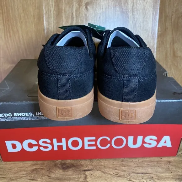 DC Rowlan Unisex Skateboard Shoes Black Gum Size 8.5 ADYS300548 Athletic Sneaker