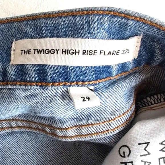Denim Forum Aritzia The Twiggy High Rise Flare Jeans Women's Size 29