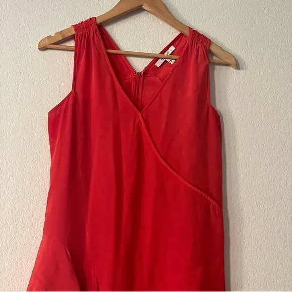 Derek Lam 10 Crosby Flamenco Asymmetrical Tank Dress Silk Quiet Luxury Cocktails