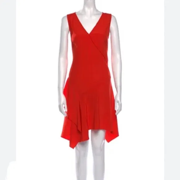 Derek Lam 10 Crosby Flamenco Asymmetrical Tank Dress Silk Quiet Luxury Cocktails