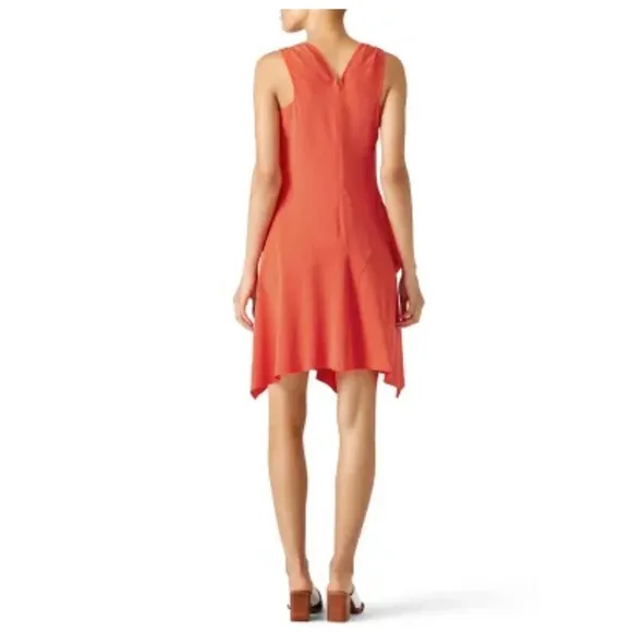Derek Lam 10 Crosby Flamenco Asymmetrical Tank Dress Silk Quiet Luxury Cocktails