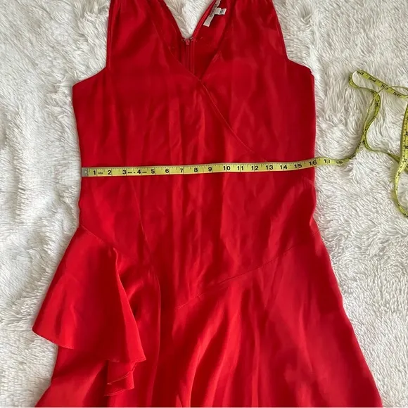Derek Lam 10 Crosby Flamenco Asymmetrical Tank Dress Silk Quiet Luxury Cocktails