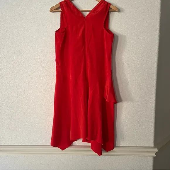 Derek Lam 10 Crosby Flamenco Asymmetrical Tank Dress Silk Quiet Luxury Cocktails