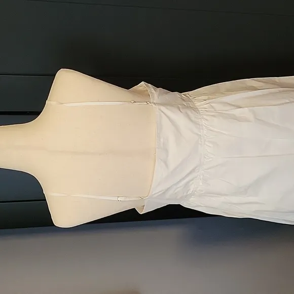 DEREK LAM 10 CROSBY Lightweight Babydoll Cotton Dress whit Sz 6 Spaghett…