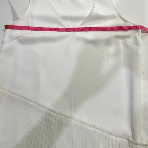 Derek Lam 10 Crosby Sleeveless White Mini Dress Pleated Skirt Designer SZ 6 EUC