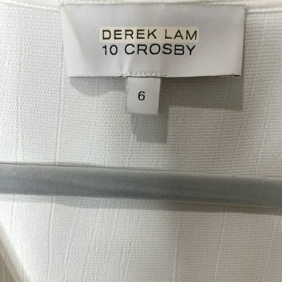 Derek Lam 10 Crosby Sleeveless White Mini Dress Pleated Skirt Designer SZ 6 EUC