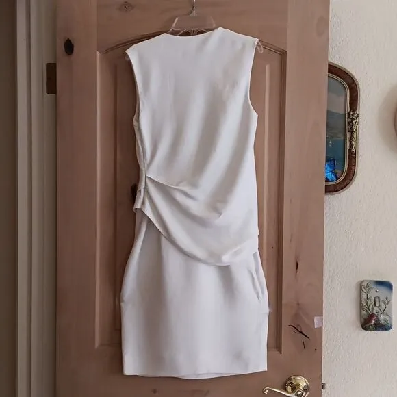 Derek Lam New York  White Draped Dress. Quiet Luxury,  Old Money, Elegance