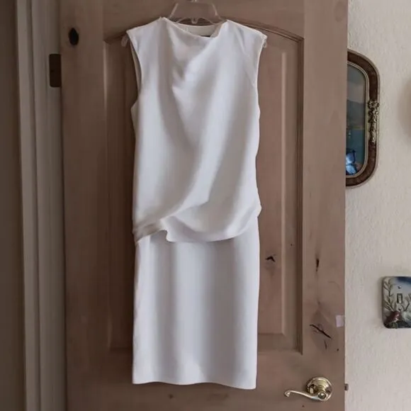 Derek Lam New York  White Draped Dress. Quiet Luxury,  Old Money, Elegance