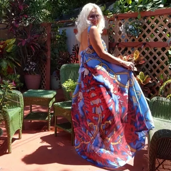 Designer Maxi Dress Luxury Resort Wear Yacht Cruise Luxury Dress