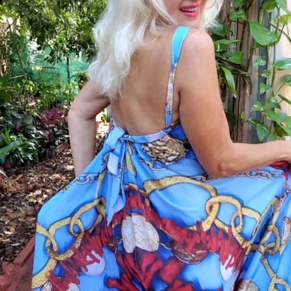 Designer Maxi Dress Luxury Resort Wear Yacht Cruise Luxury Dress