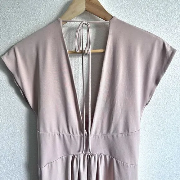 DIABLESS | Luxury Blush Pink Nude Tunic Mini Dress Embroidered | Size 1 / Small