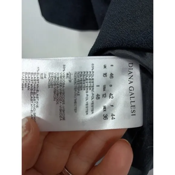 Diana Gallesi Womens Shift Dress Size 12 Black Keyhole Capsule Timeless Luxury