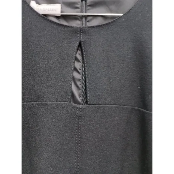 Diana Gallesi Womens Shift Dress Size 12 Black Keyhole Capsule Timeless Luxury