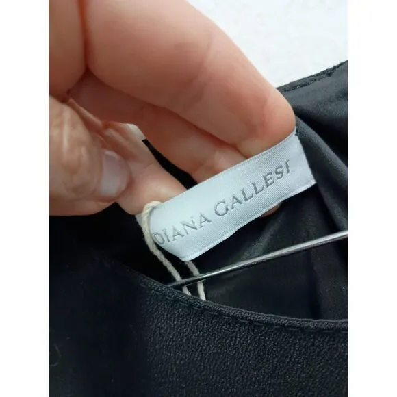 Diana Gallesi Womens Shift Dress Size 12 Black Keyhole Capsule Timeless Luxury