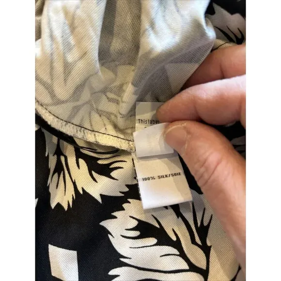 Diane Von Furstenberg Classic Luxury Abstract Leaf Silk Knit Shift Dress Sz 8