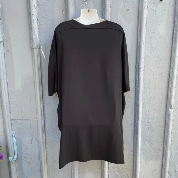 Diane Von Furstenberg Minimalist Madera Black Crepe Dress, size “P” Small